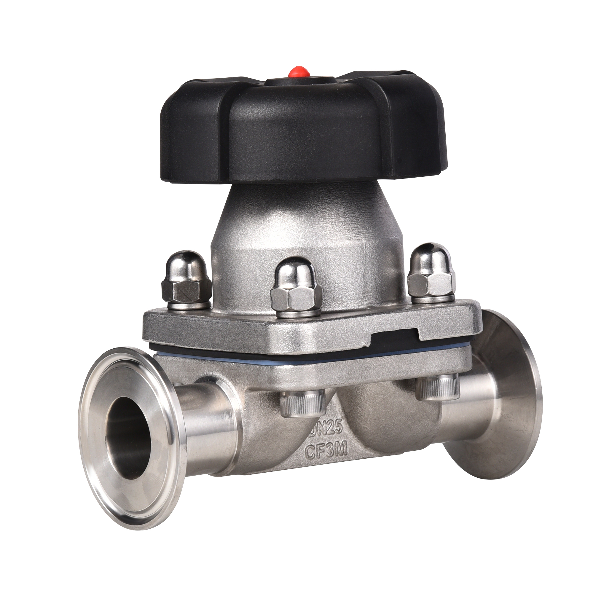 Sanitary Stainless Steel Plastic Manual Handle Diaphragm Valve