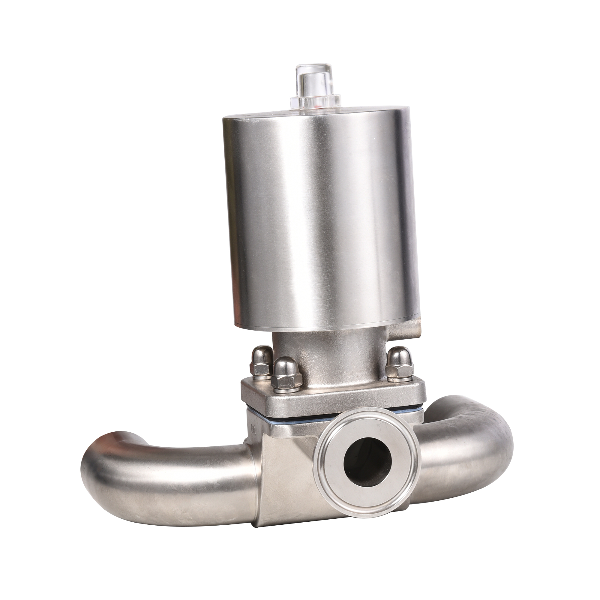 Sanitary Stainless Steel 316L Pneumatic Three-way U-type Diaphragm Valve