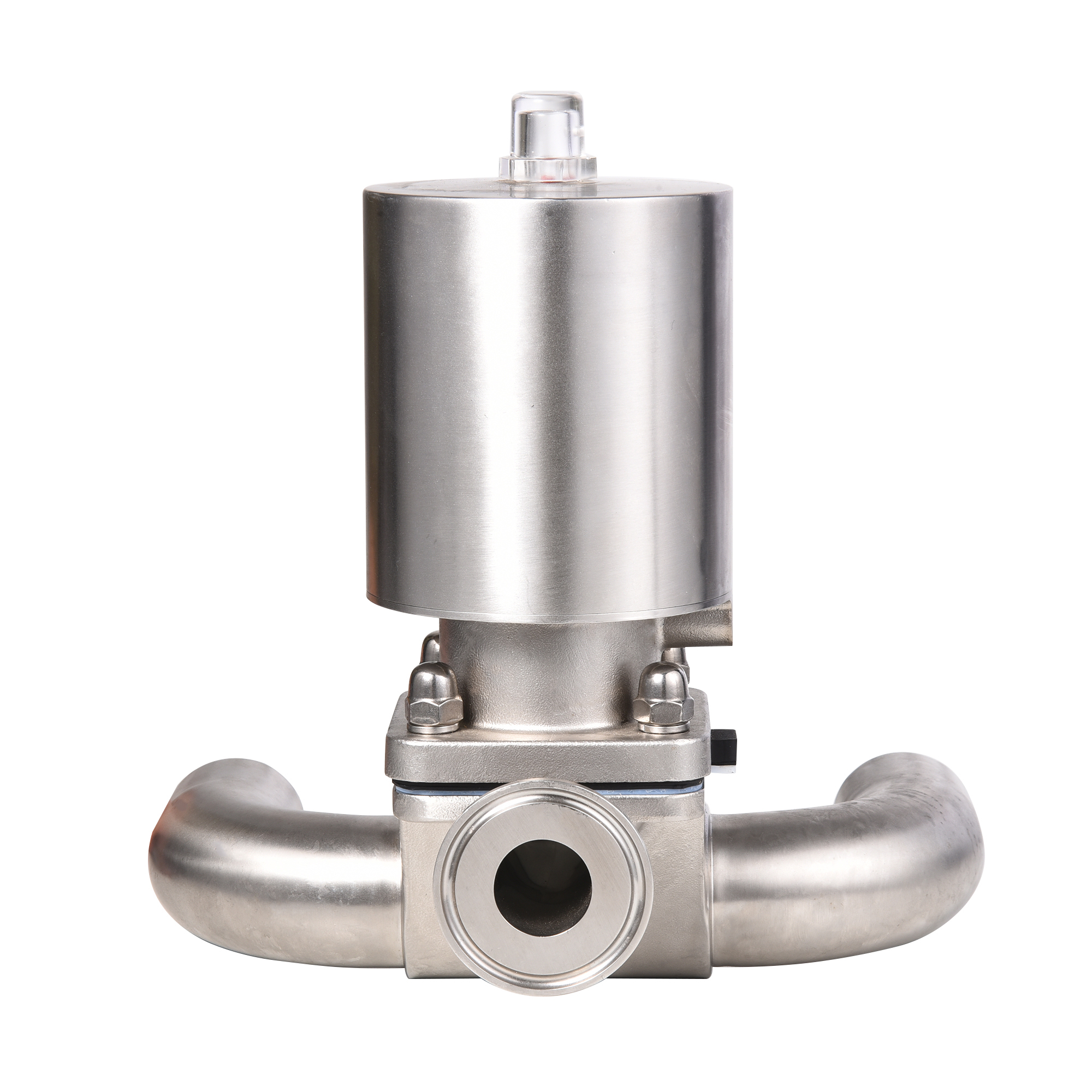 Sanitary Stainless Steel 316L Pneumatic Three-way U-type Diaphragm Valve