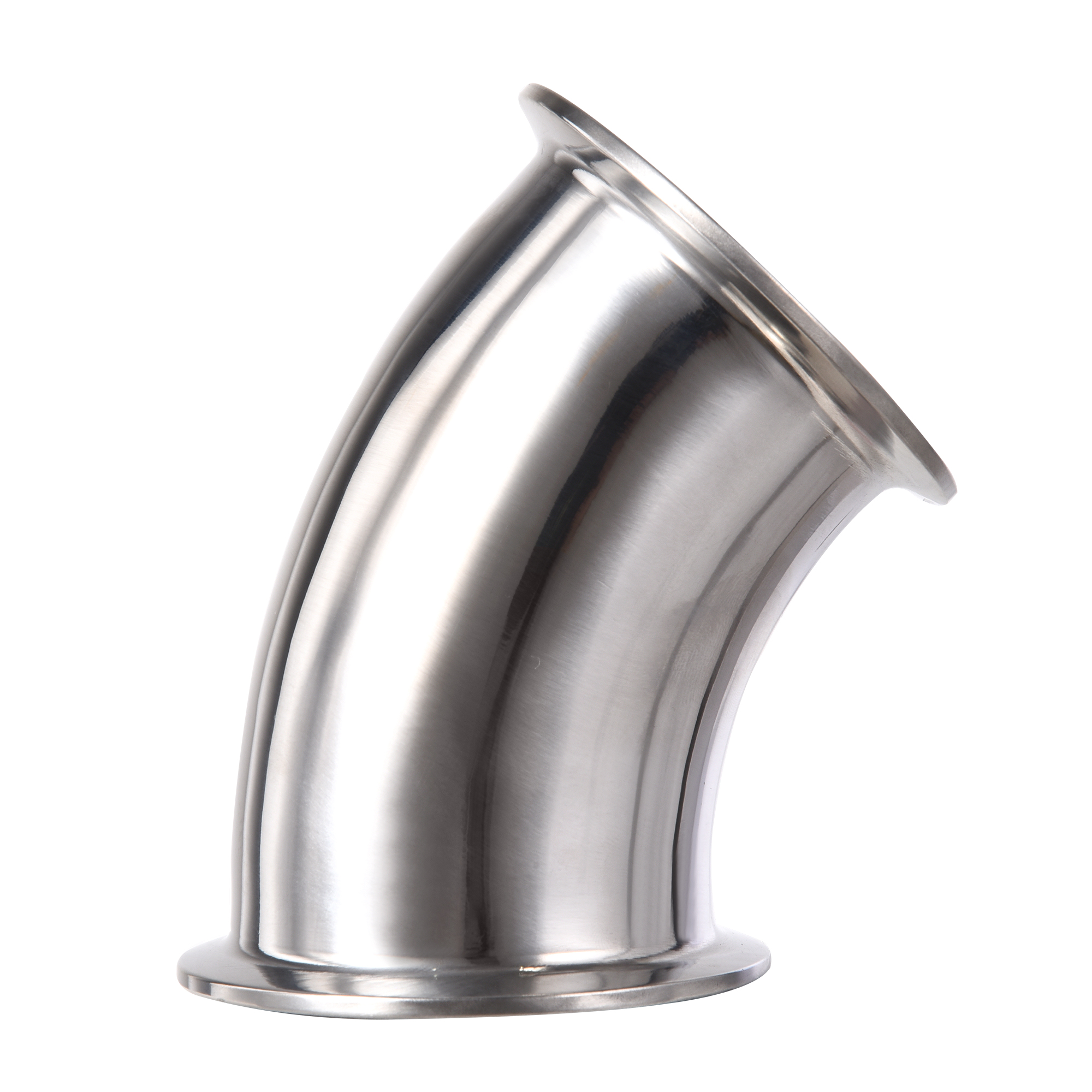 Food Grade Stainless Steel SS304 316L 3A Sanitary 45 Degree Clamped Elbow Bend