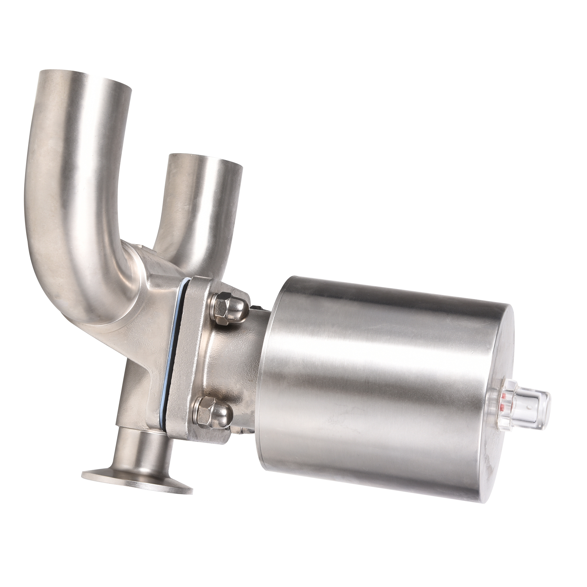 Sanitary Stainless Steel 316L Pneumatic Three-way U-type Diaphragm Valve