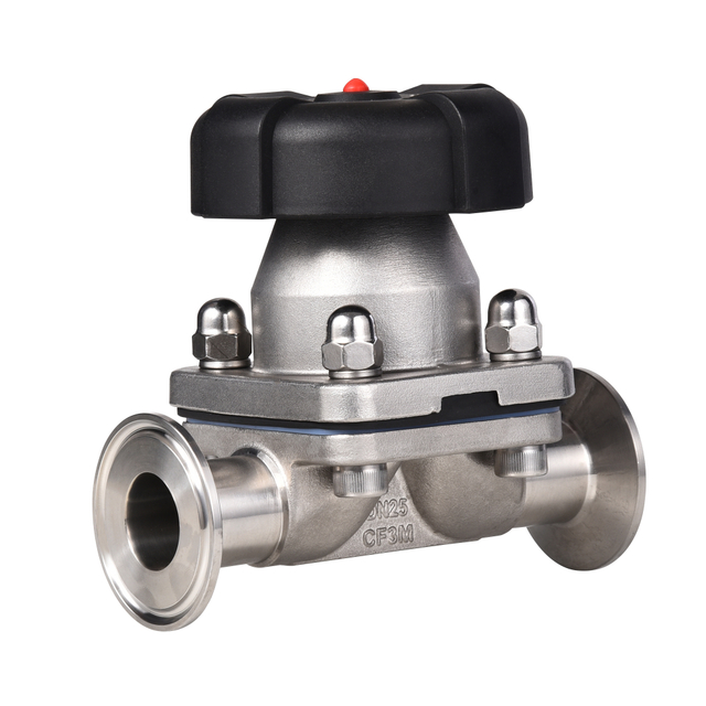 Sanitary Stainless Steel Plastic Manual Handle Diaphragm Valve
