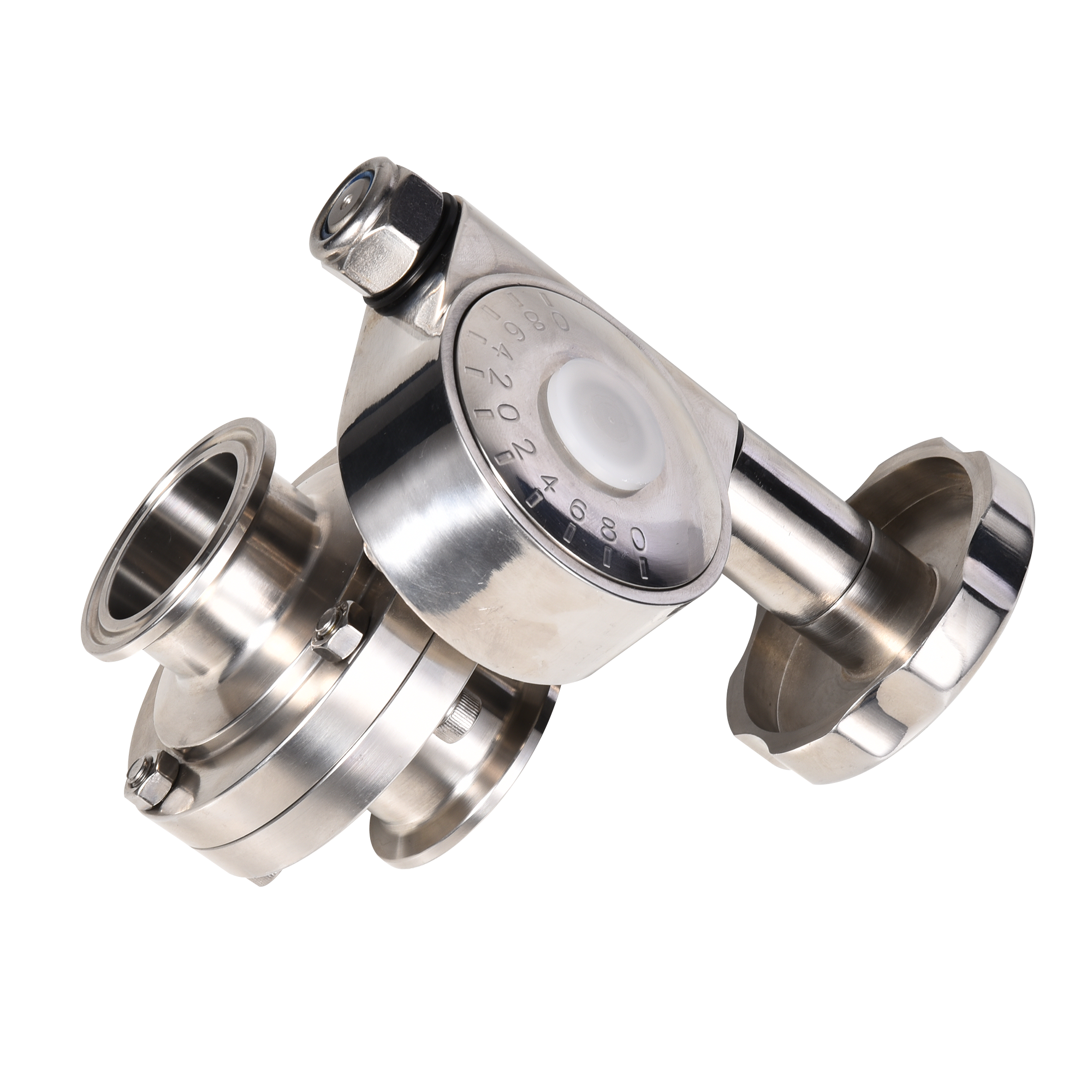 Sanitary Stainless Steel SS304 SS316L Fine Tuning Handwheel Butterfly Valve