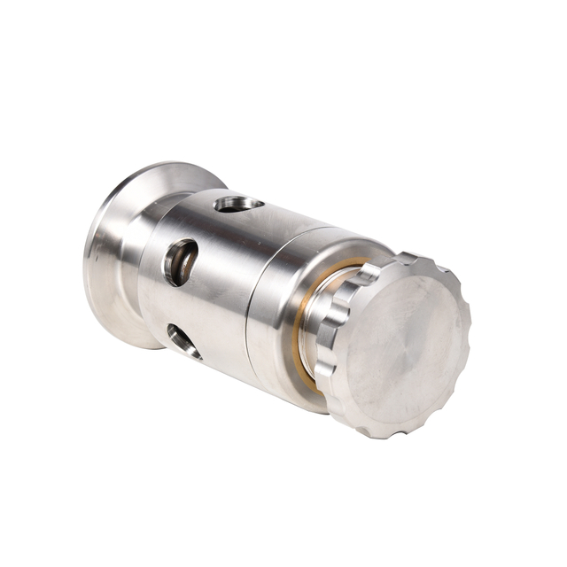 Sanitary SS304 Clamp Safety Vaccum Relief Valve Adjustable Pressure Relief Valve