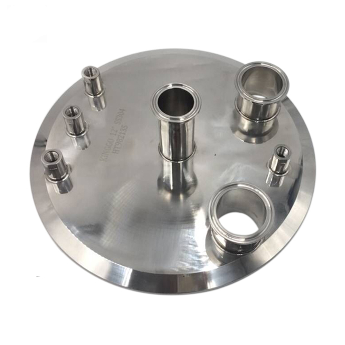 DIN 304/316L Stainless Steel Pipe Head Food Processing End Cap with Coupling