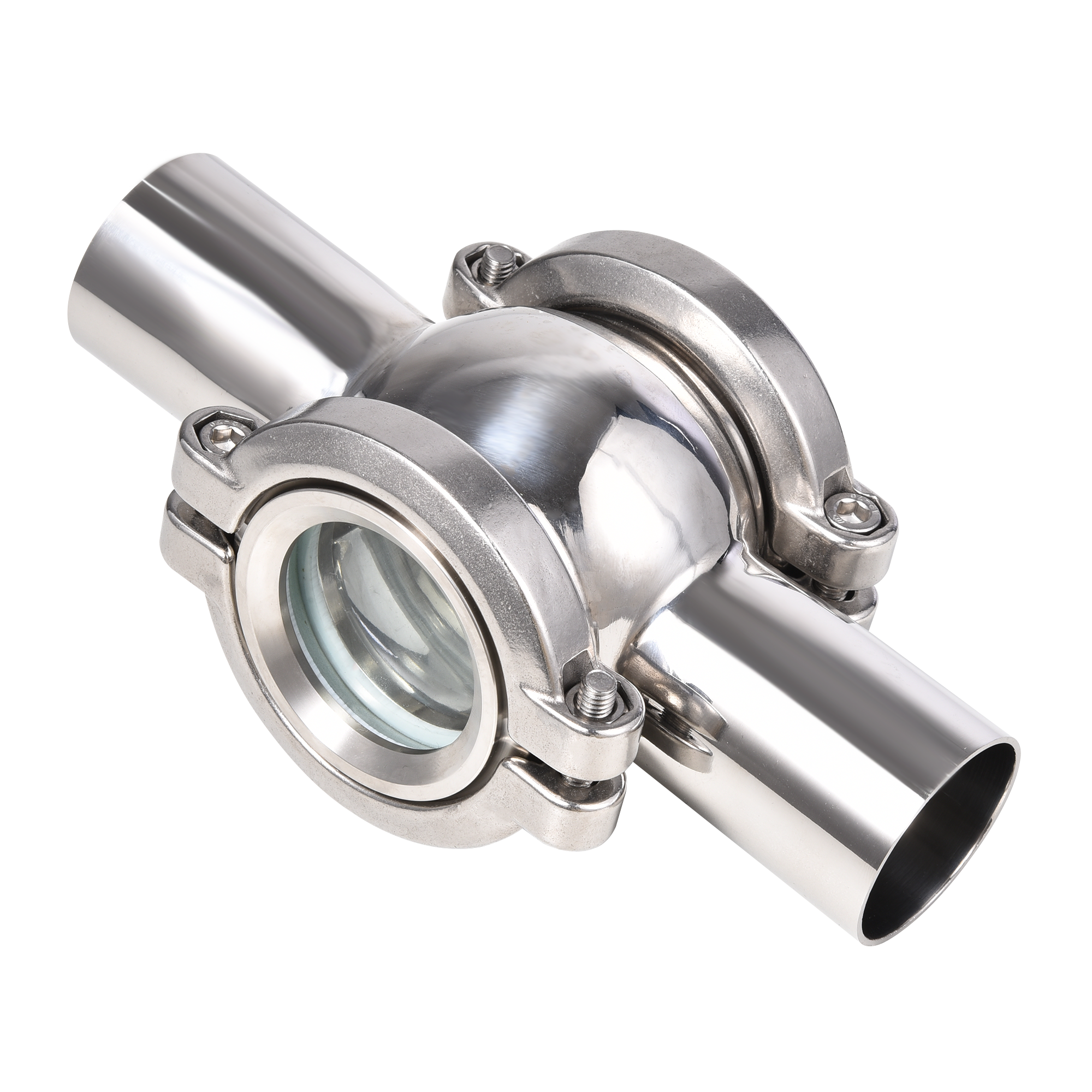 Sanitary Stainless Steel Welded Spherical Cross-Type Sight Glass 