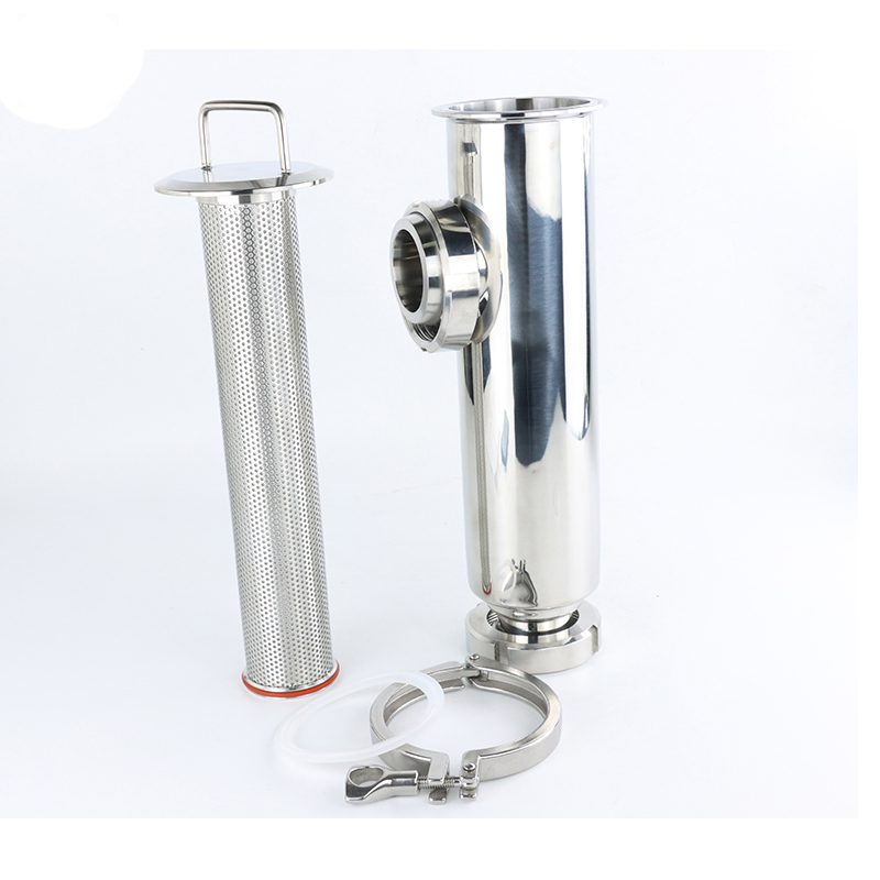 Stainless Steel SS304 SS316L Food Grade DIN Union Nut Angle Strainer