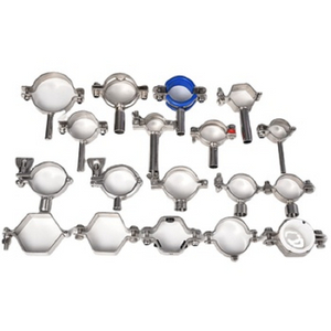 Sanitary Hexagon Pipe Holder for Tube Stainless Steel 316L Clamp Pipe Hanger