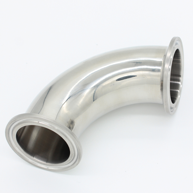 Food Grade Stainless Steel SS304 316L 3A Sanitary 90 Degree Clamped Elbow