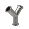 SS304 316L Food Grade Stainless Steel Y Type Clamped Tee