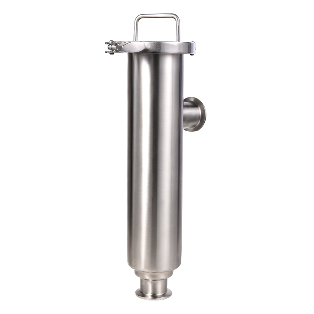 Sanitary Stainless Steel SS304 SS316L Clamped Angle-Type Filter Strainer