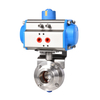 Sanitary Aluminium Pneumatic Actuator Butterfly Valve With Tri-clamp Ends 