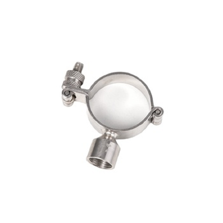 SS304 Round Pipe Holder Sanitary Female Pipe Bracket