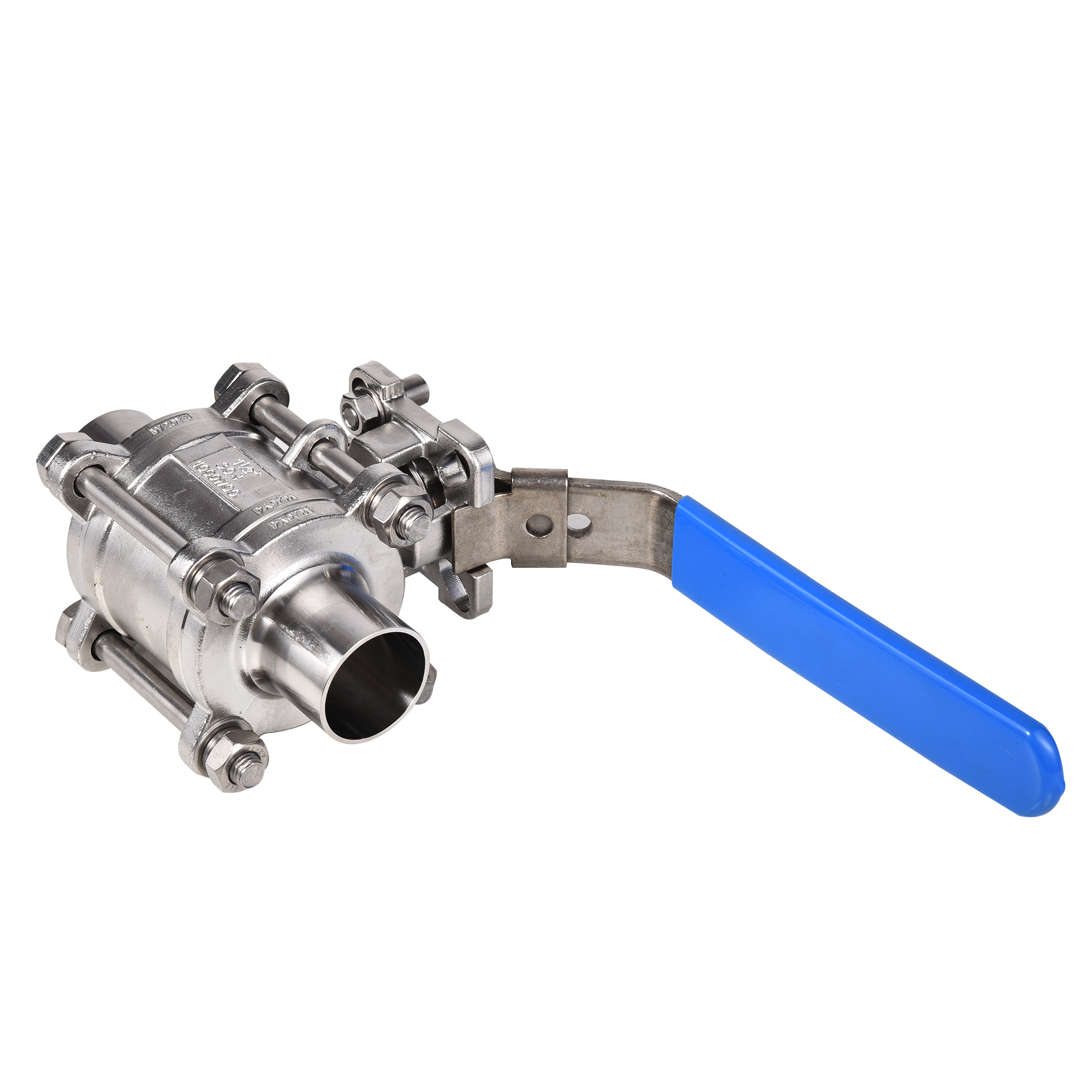 Dairy Industrial Sanitary Stainless Steel Welded 3 Piece Manual Ball Valve