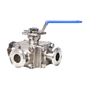 Stainless Steel Three-way Non-retention Manual Clamp Ball Valve