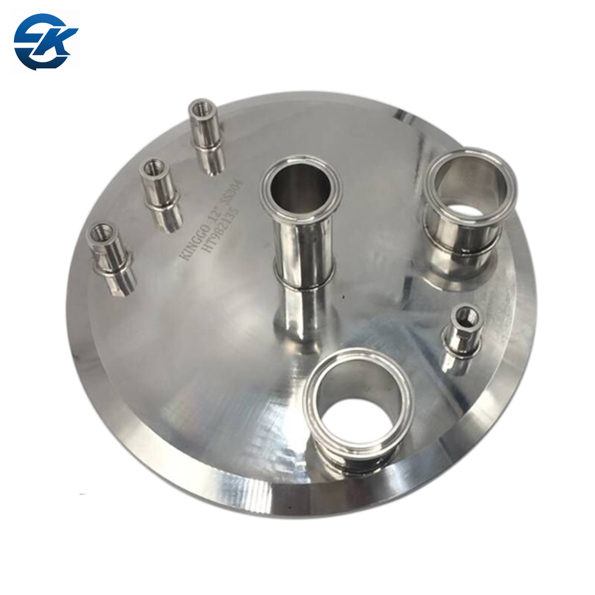 Stainless Steel Ss 304 316 Tri Clover Clamp Triclamp Hemispherical End Cap Bowl Reducer with Filter Plate