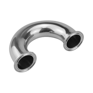 Food Beverage Stainless Steel 180 Clamp Elbow Pipe Fittings
