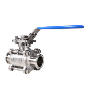 Hygienic Stainless Steel Manual 3 Piece Clamp Ball Valve