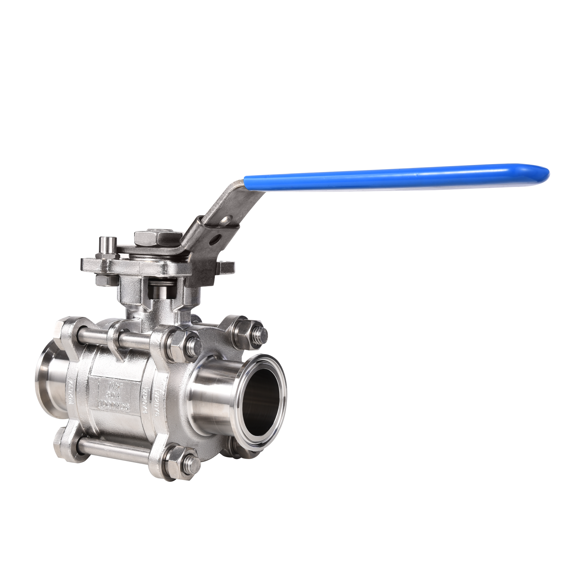 316L Stainless Steel Pull Handle Clamp 3 Way Ball Valve