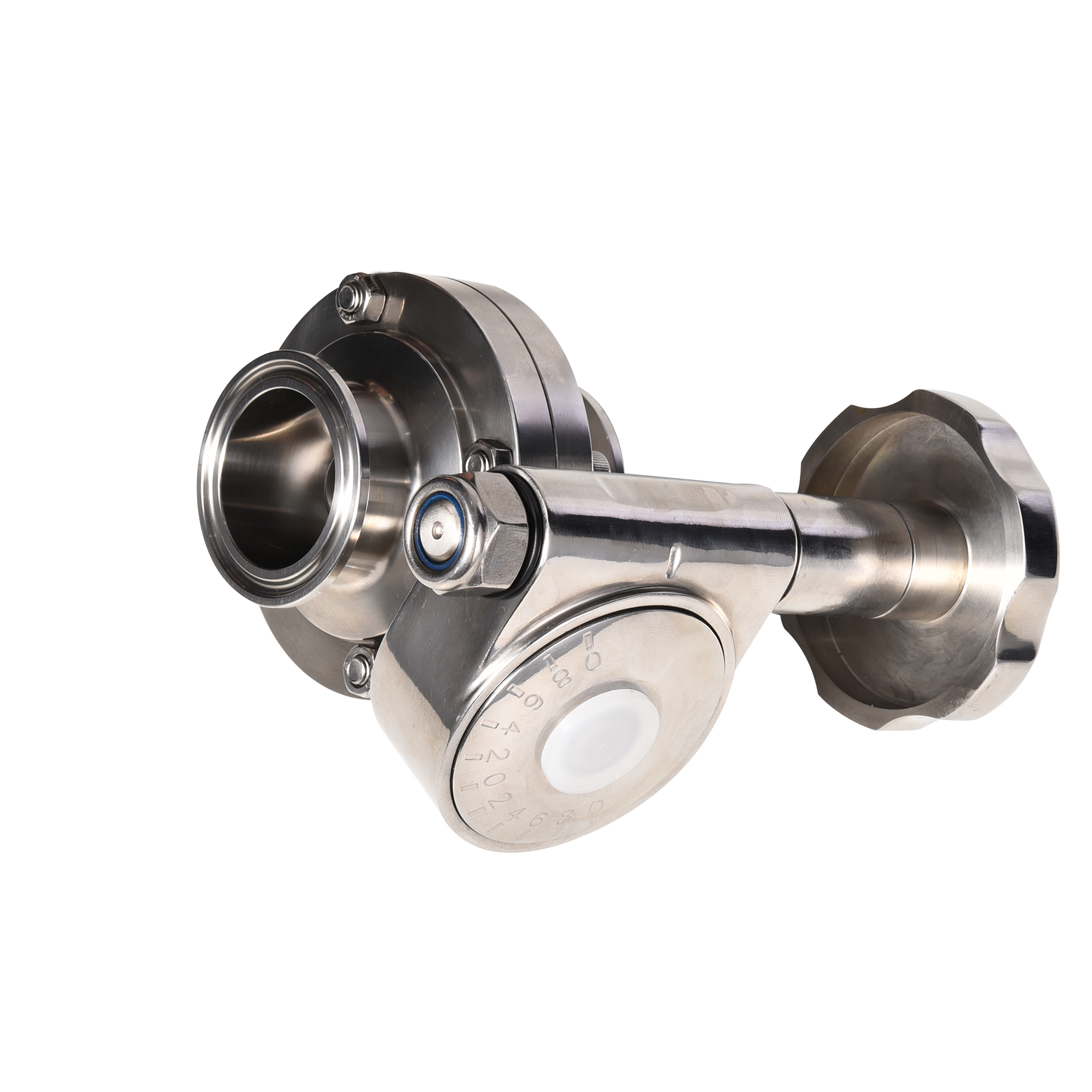 Sanitary Stainless Steel SS304 SS316L Fine Tuning Handwheel Butterfly Valve