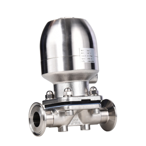 Sanitary Clamp Ends Stainless Steel Pneumatic Actuator Diaphragm Valve