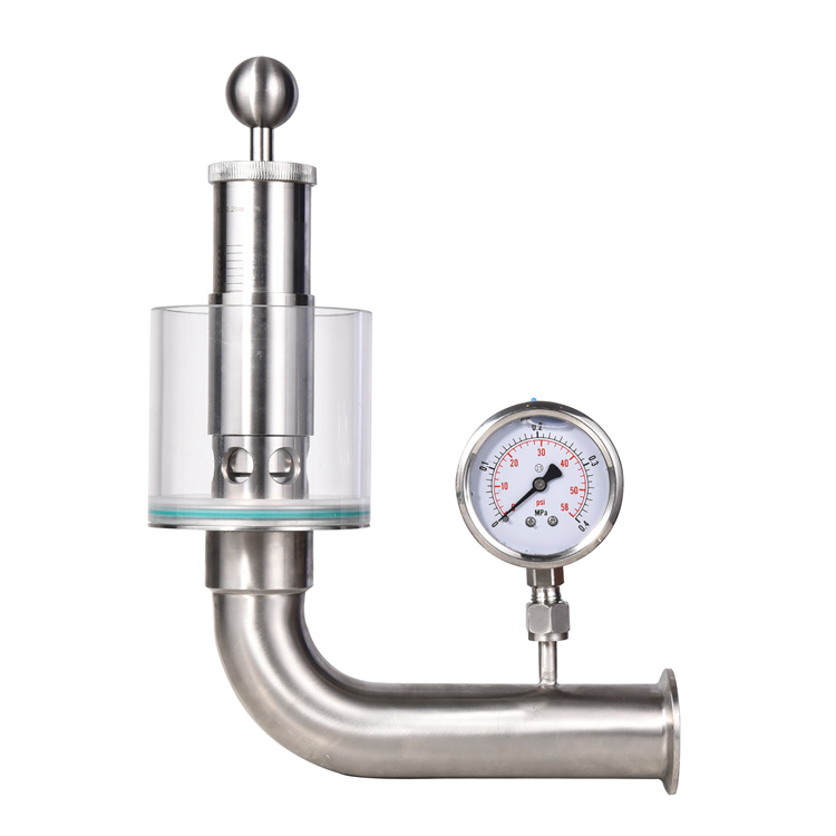 Pharmacy Clamp Stainless Steel 304/316L Pressure Relief Valve Clamp Manual Safety Valve