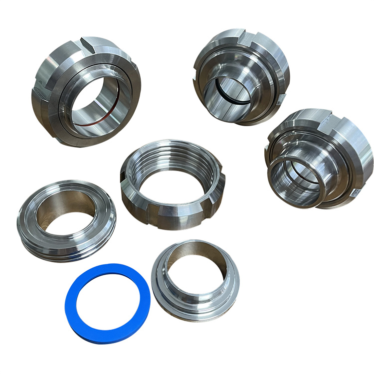3A Sanitary Pipe Fittings Stainless Steel Blind Nut Union Set