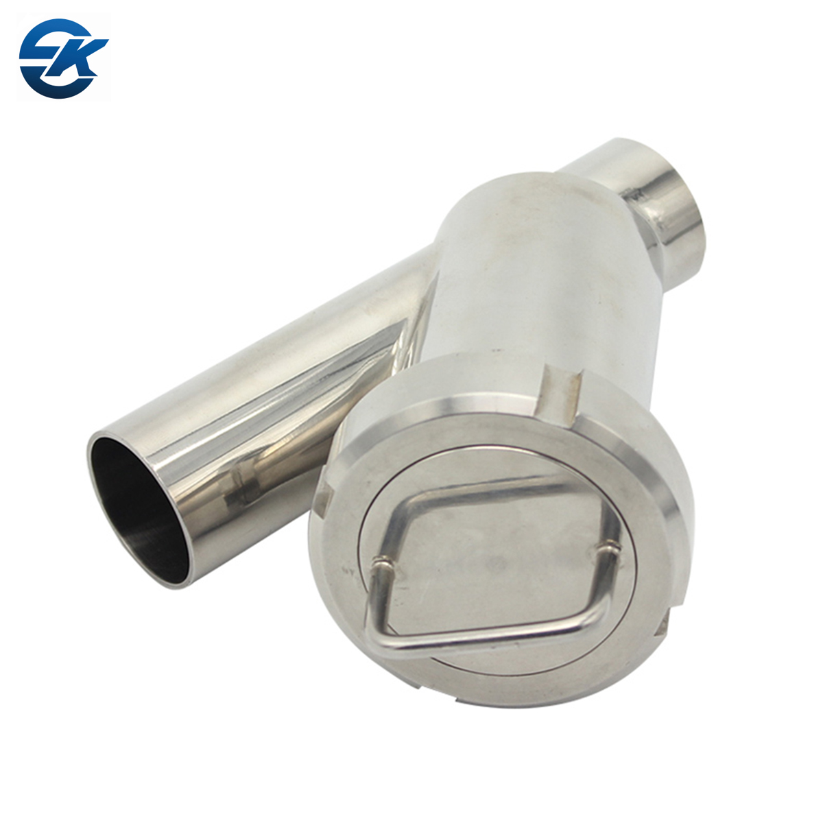 Food Grade Stainless Steel SS304 DN50 Sanitary Welded Y Type Filter / Strainer With 100 Mesh 0.15mm Filter Element