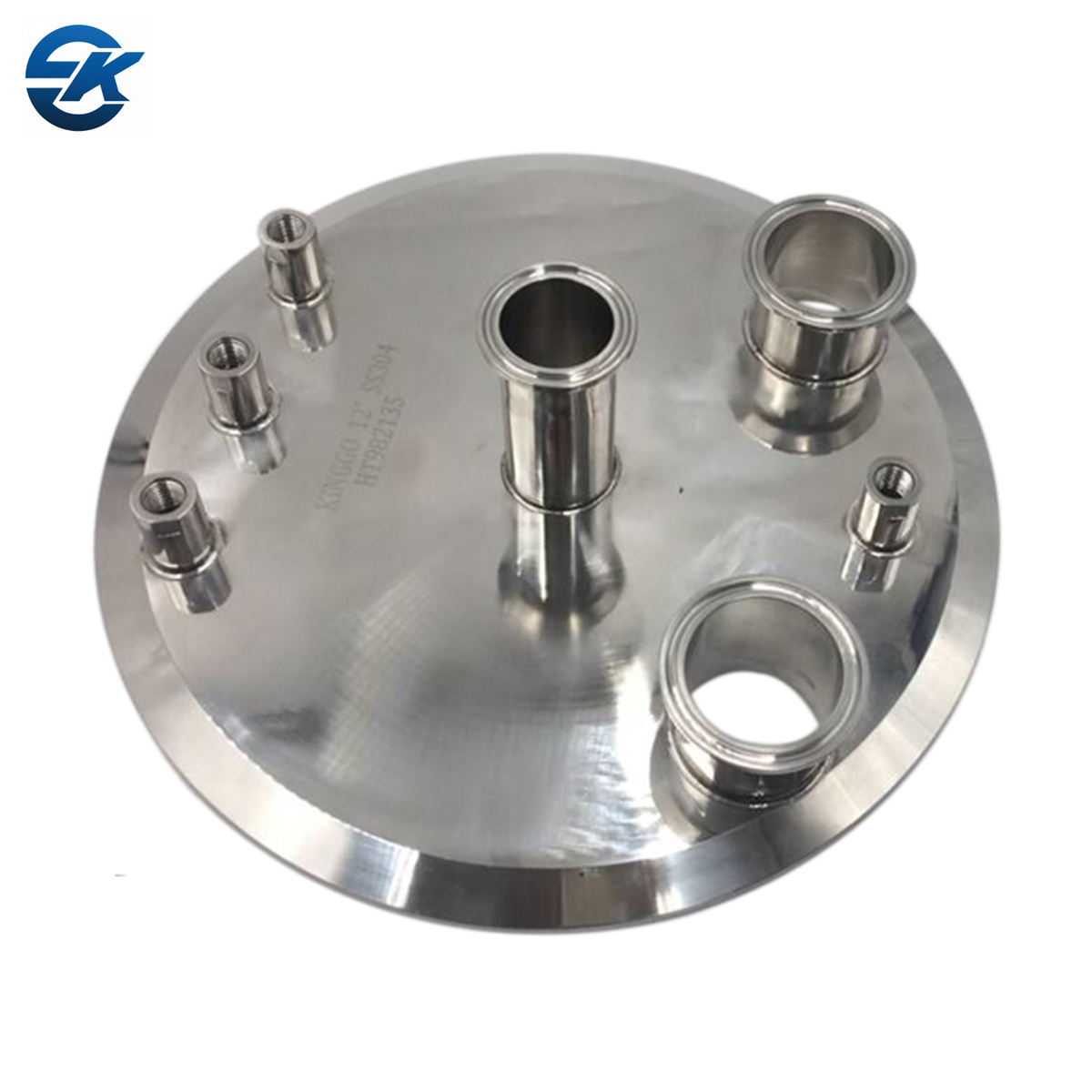 Stainless Steel Ss 304 316 Tri Clover Clamp Triclamp Hemispherical End Cap Bowl Reducer with Filter Plate