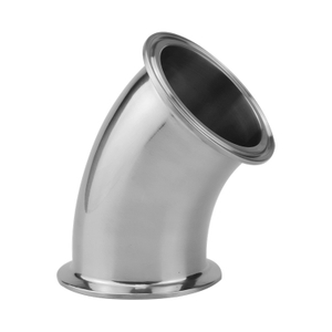 Wine Stainless Steel 304 Pipe Fittings SS316L Sanitary Clamp 45 Elbow