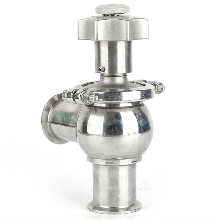 Food Grade Male Safety Valve Stainless Steel Release Valve with Pressure Guage
