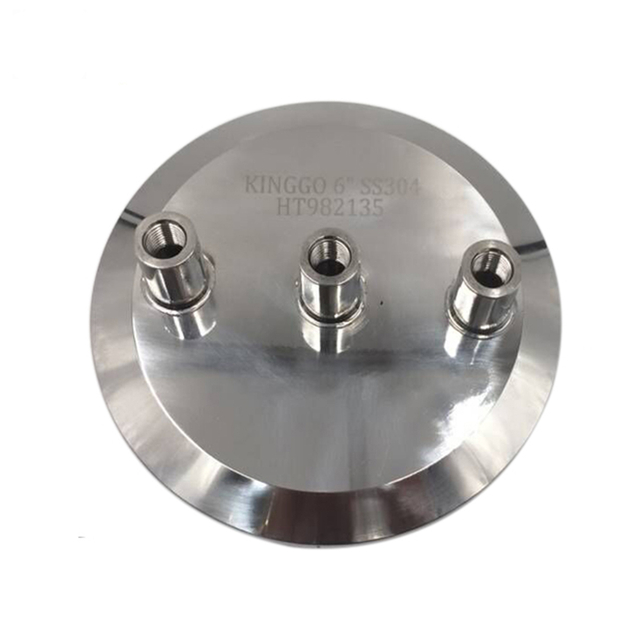 DIN 304/316L Stainless Steel Pipe Head Food Processing End Cap with Coupling