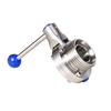 High Quality Sanitary Stainless Steel Manual Type Weld End And Male End Butterfly Valve 