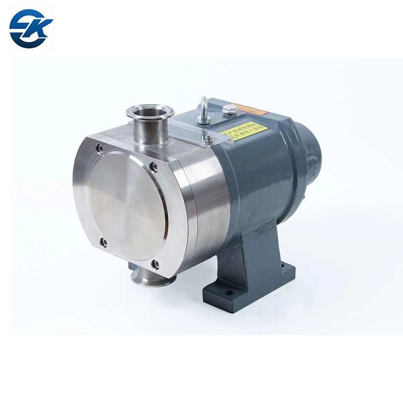 High Viscosity Sanitary Stainless Steel SS316L Food Grade Rotor Rotary Lobe Pump With Relief Vavle