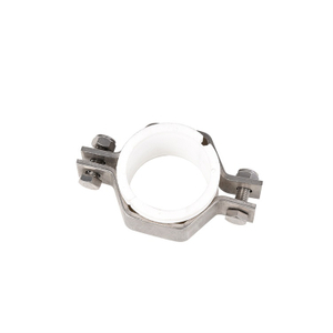 Pharmaceutical Weld Pipe Holder Stainless Steel 316L Hexagon Pipe Bracket