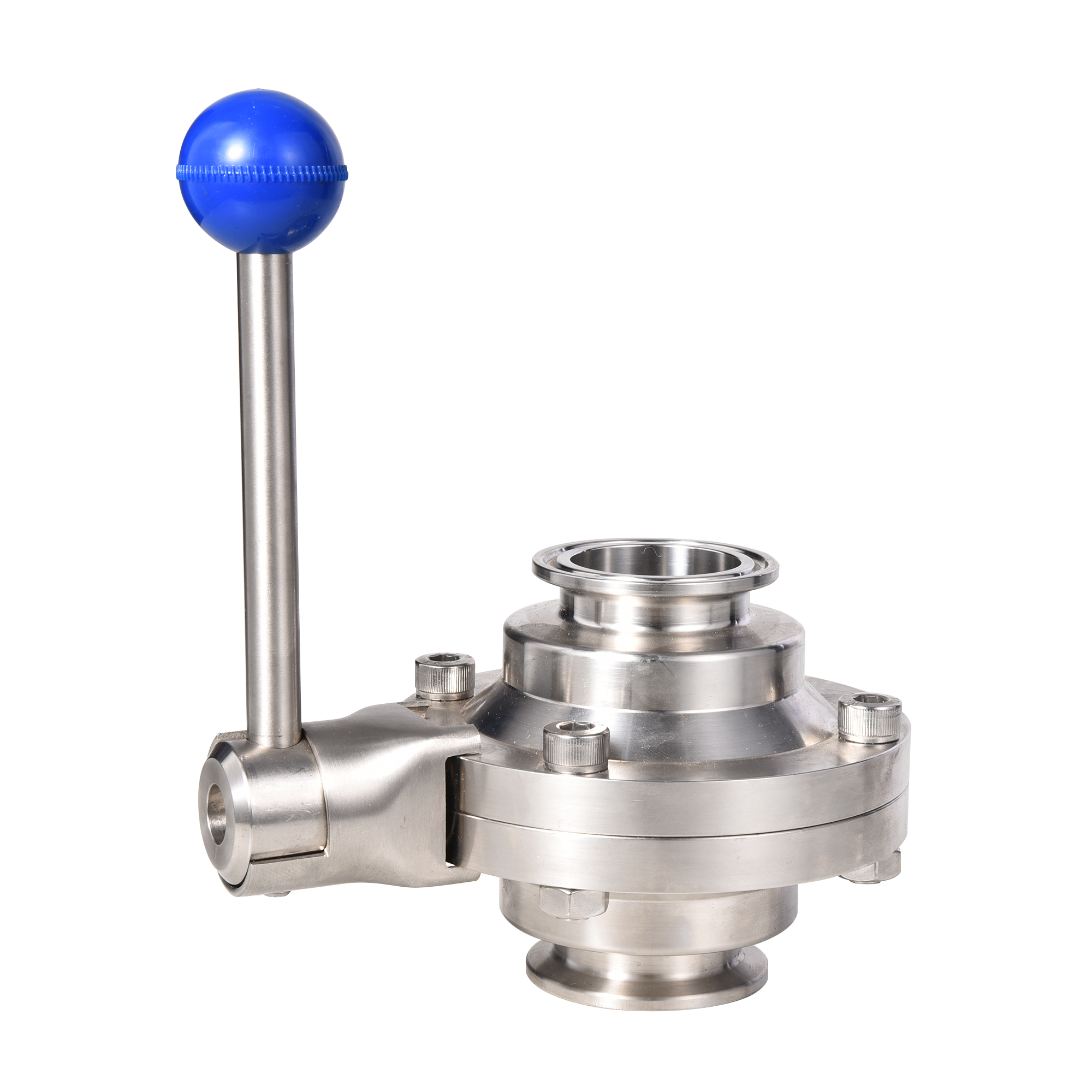 Food Grade Stainless Steel Sanitary Clamp End Butterfly Type Ball Valve