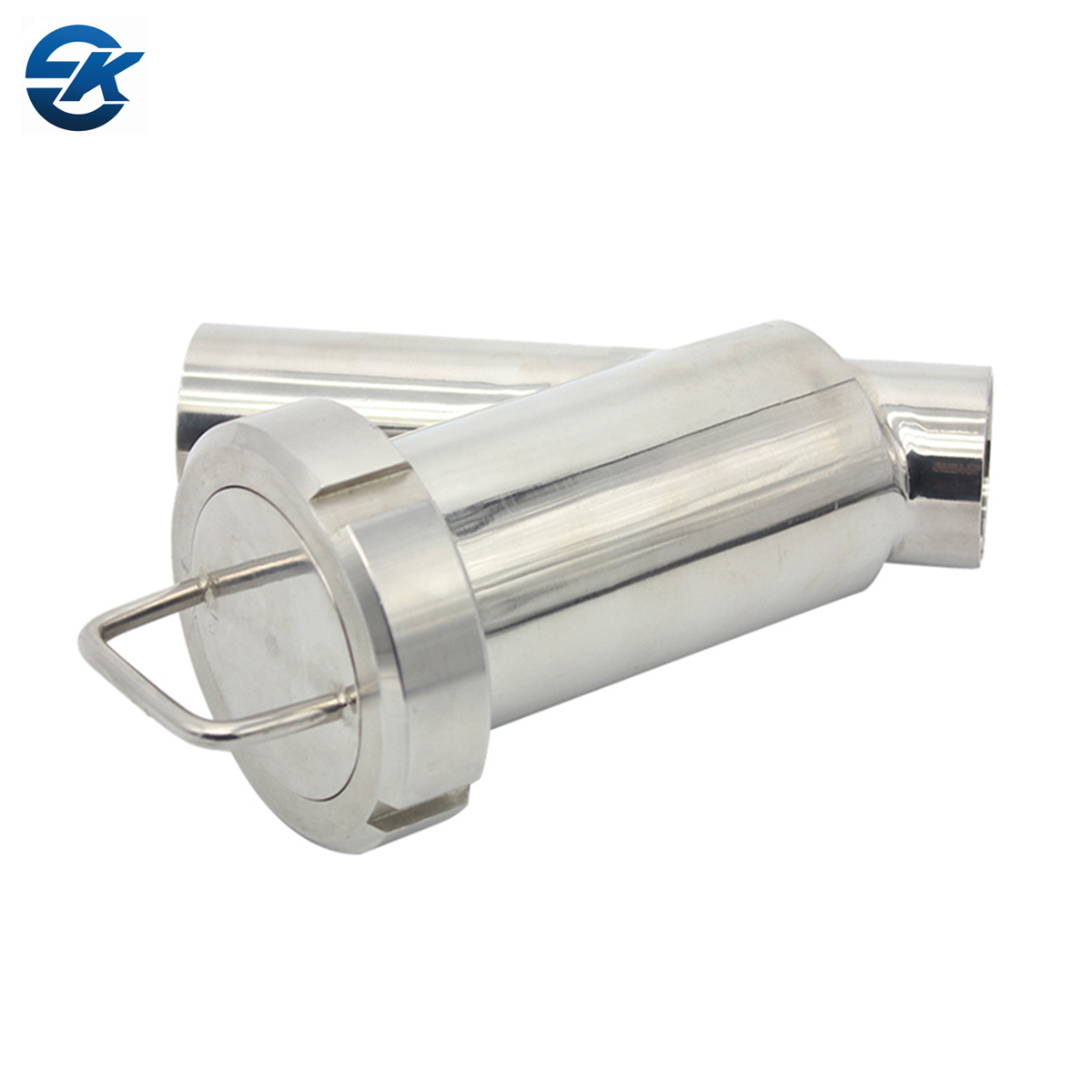 Food Grade Stainless Steel SS304 DN50 Sanitary Welded Y Type Filter / Strainer With 100 Mesh 0.15mm Filter Element