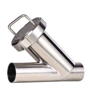 Food Grade Stainless Steel SS304 DN100 Welded Y Type Filter With 0.15 Mm Metal Mesh Filter Element