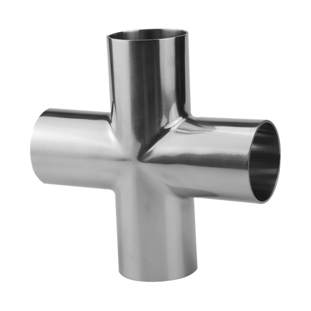 Food Grade Stainless Steel 304 Fittings Sanitary Short Tee Adapter