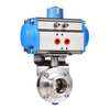 Sanitary Aluminium Pneumatic Actuator Butterfly Valve With Tri-clamp Ends 