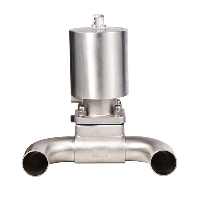 Sanitary Stainless Steel 316L Pneumatic Three-way U-type Diaphragm Valve
