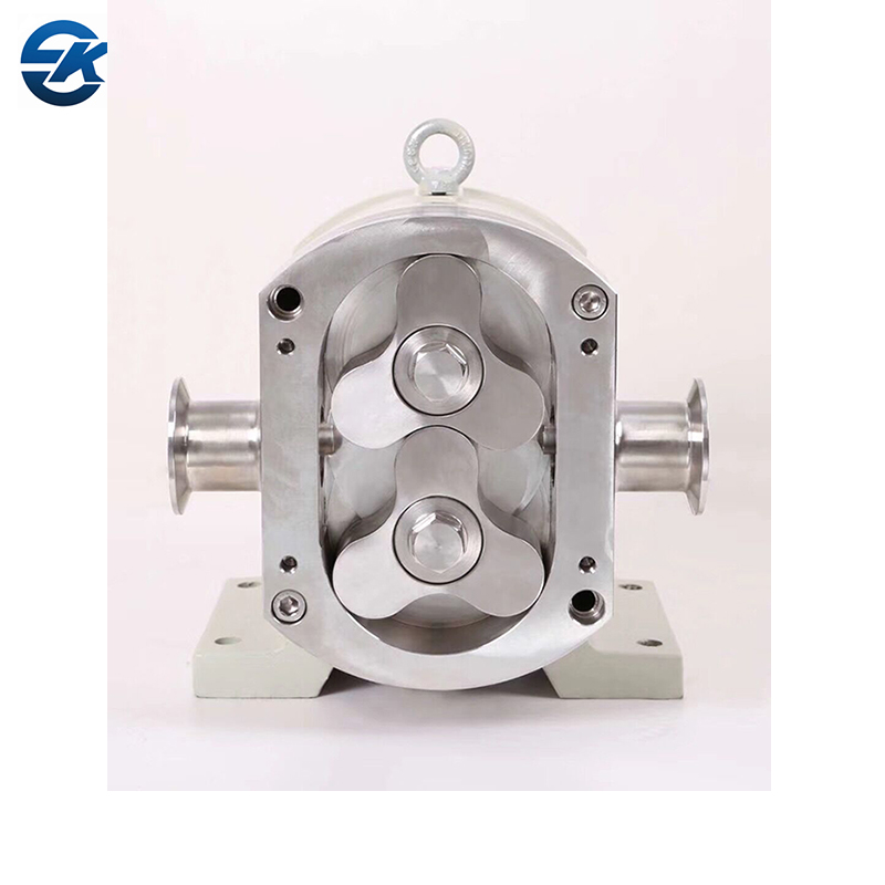 High Viscosity Sanitary Stainless Steel SS316L Food Grade Rotor Rotary Lobe Pump With Relief Vavle