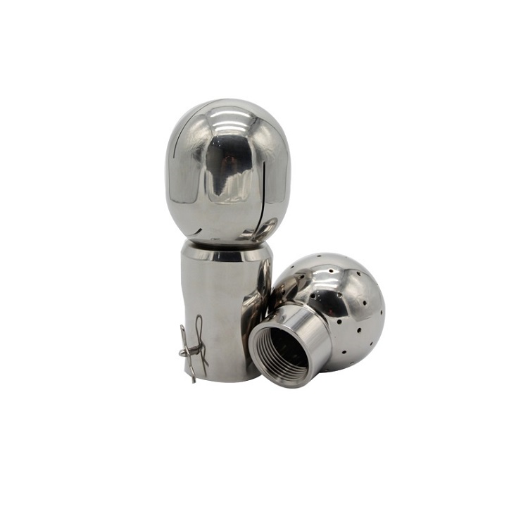Food Processing 304 316L Stainless Steel Threaded Tank Cleaning Ball