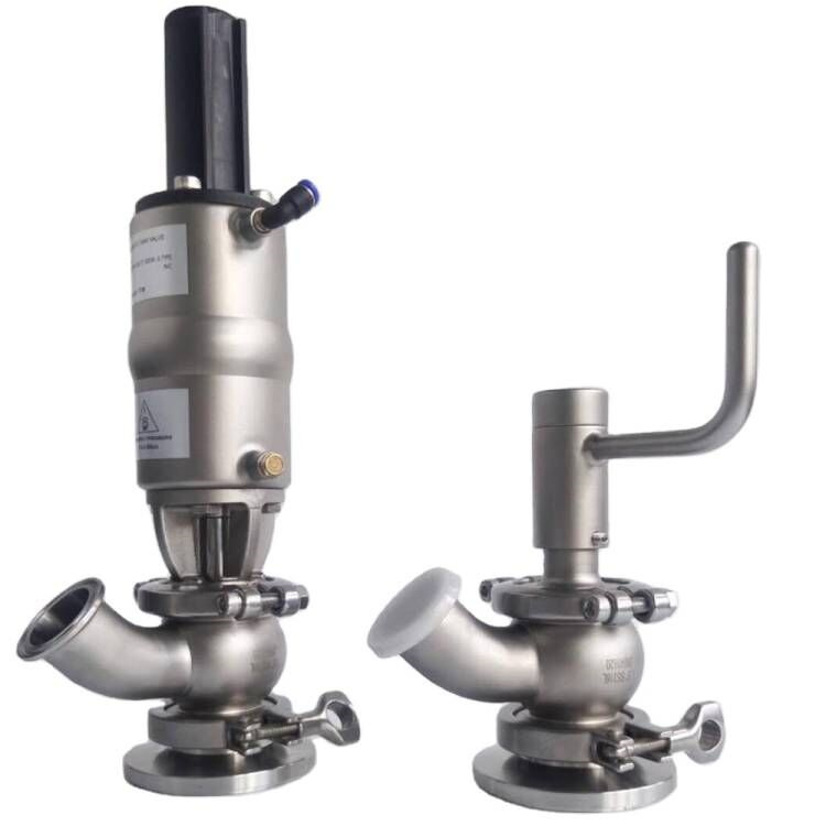 Stainless Steel 304L Clamp Pneumatic Hygienic Ball Type Tank Bottom Valve