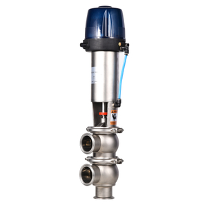 SS304 Sanitary Stainless Steel Pneumatic 3 Way Reversing Valve With C-TOP