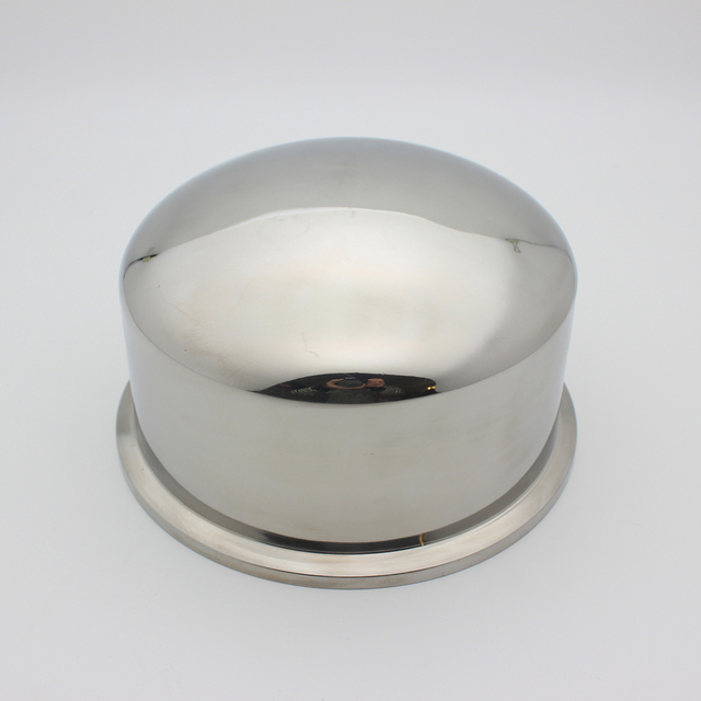 Food Grade SS304 SS316L Stainless Steel Tri Clamp Round Head Tube Hemispherical Cap 