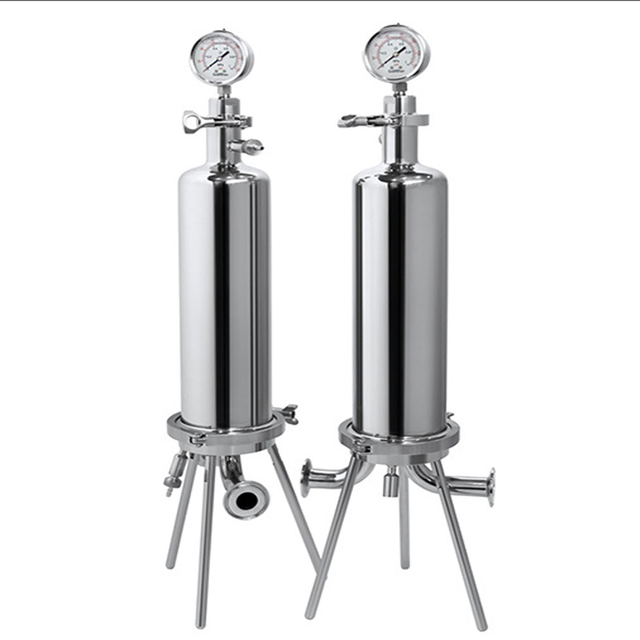  Stainless Steel Food Grade SS304 Sanitary Single Core Micro Filter 