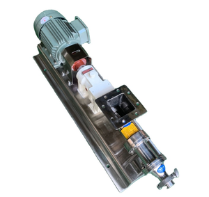 Food Grade Stainless Steel SS304 High Viscosity Sanitary Single Screw Mono Pump With Hopper