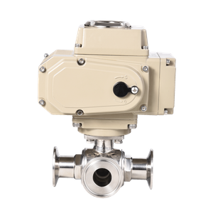Electric Actuator Stainless Steel 316L Clamp 3 Way Ball Valve
