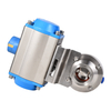 Sanitary Aluminium Pneumatic Actuator Butterfly Valve With Tri-clamp Ends 